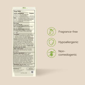 Aveeno chart-style visual summarizing clinical improvement in tone and texture