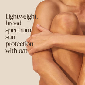 Aveeno label close-up highlighting prebiotic oat and gentle formula