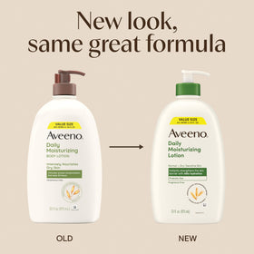 Aveeno pump nozzle close-up highlighting easy dispensing and quick use benefit