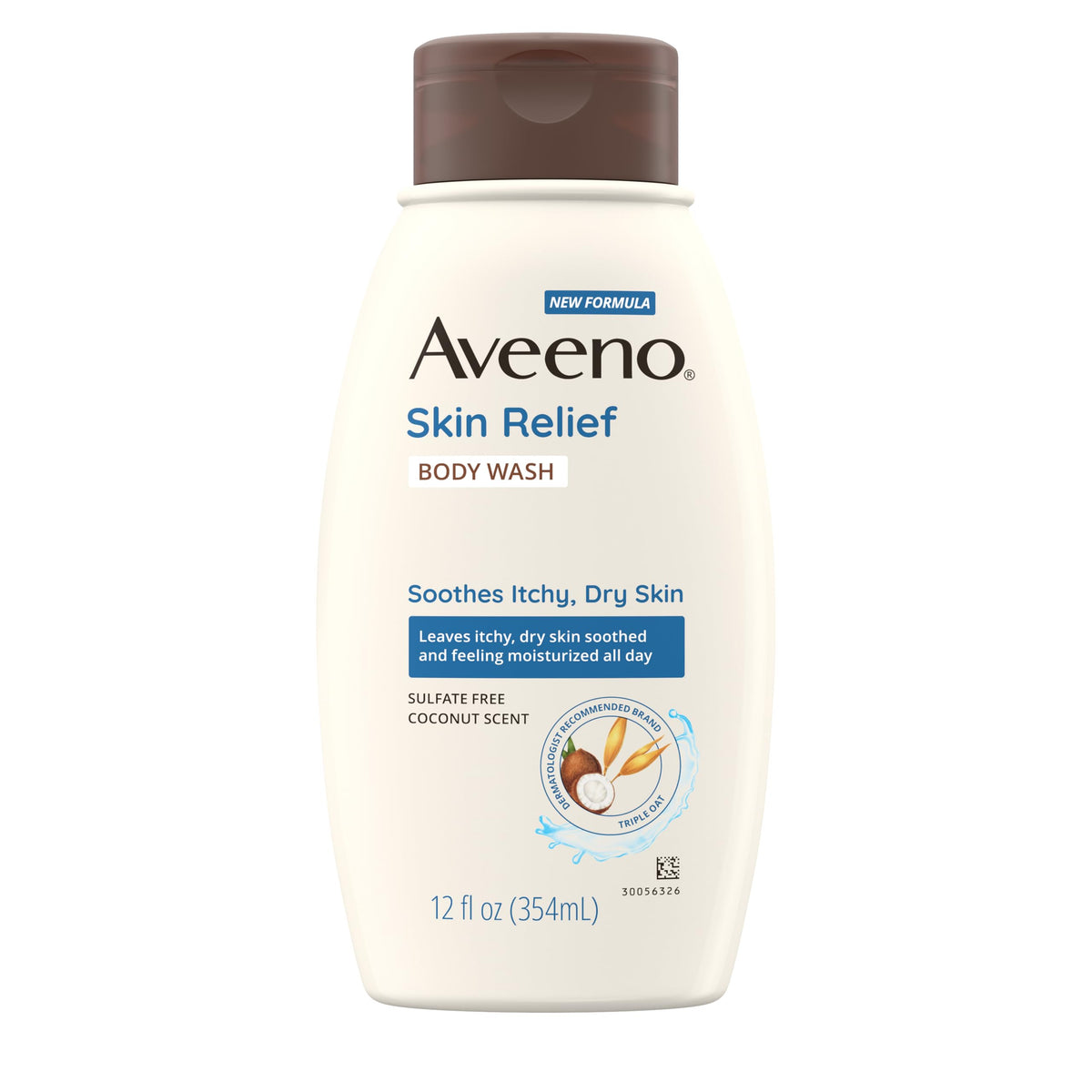 Aveeno coconut and oat ingredient flatlay signaling natural-soothing benefit