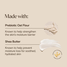 Aveeno cream spread on hand showing immediate softening benefit
