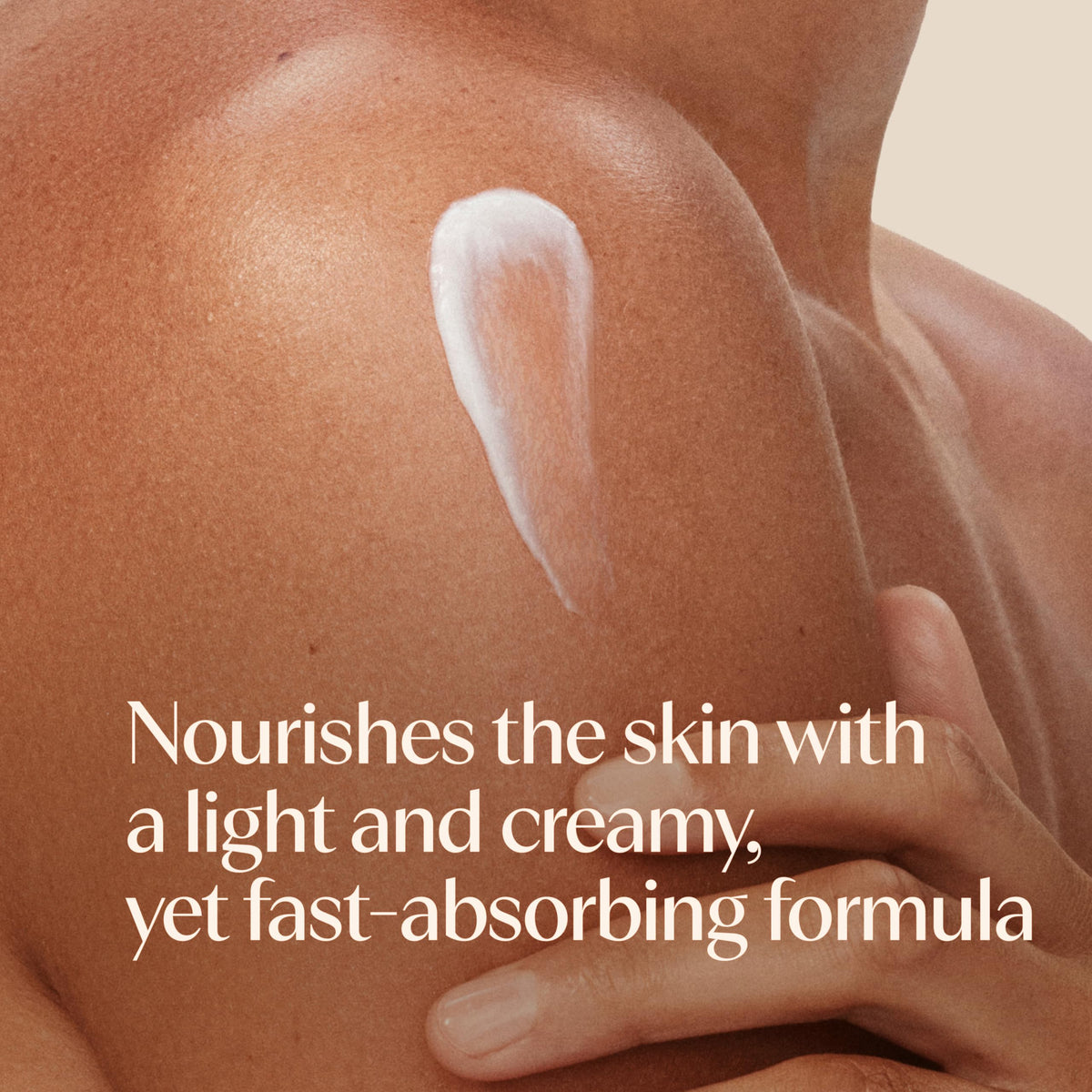 Aveeno cream spread close-up showing lightweight, non-greasy finish