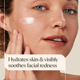 Aveeno cream texture close-up highlighting lightweight, fast-absorbing hydration