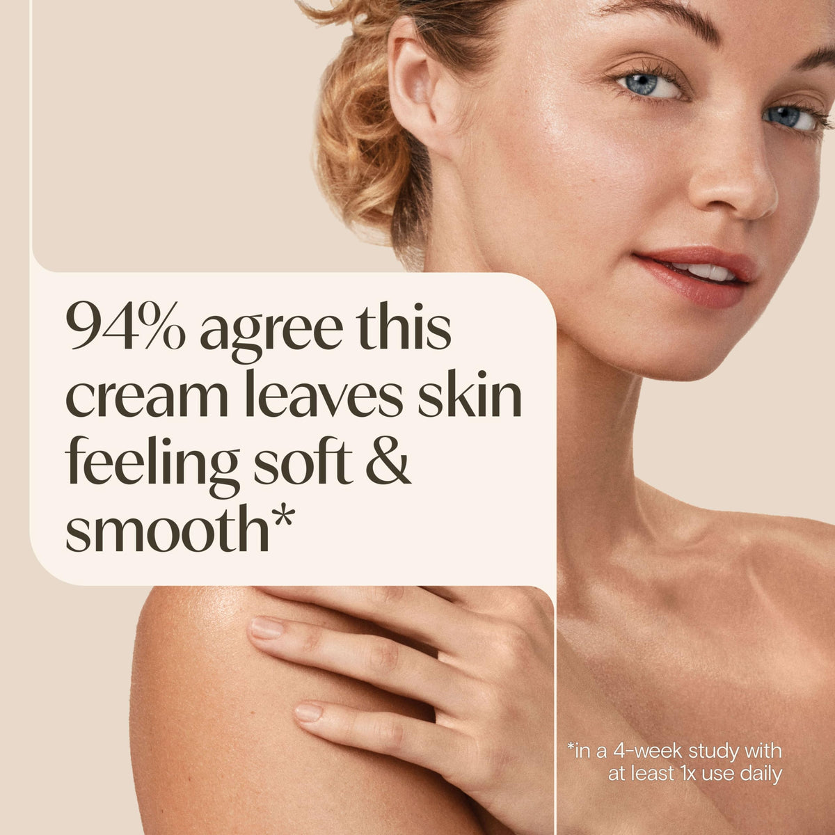 Aveeno applied to elbow comparing treated versus untreated dryness