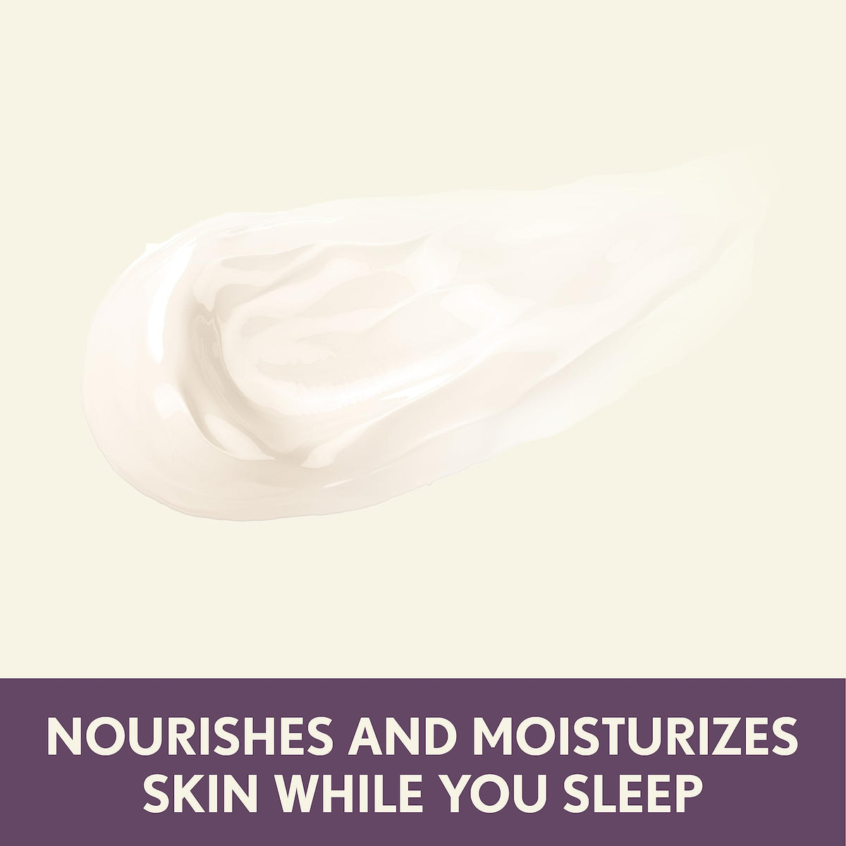 Applying Aveeno night cream to face and neck for overnight hydration