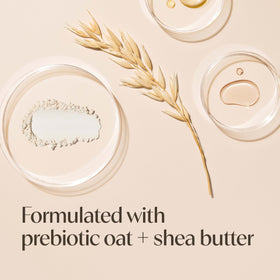 Aveeno facial application showing gentle use on sensitive skin