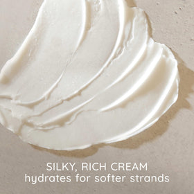 Aveeno conditioner creamy texture swirl illustrating lightweight hydration