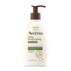 Aveeno front bottle showing label and benefit of 24-hour hydration