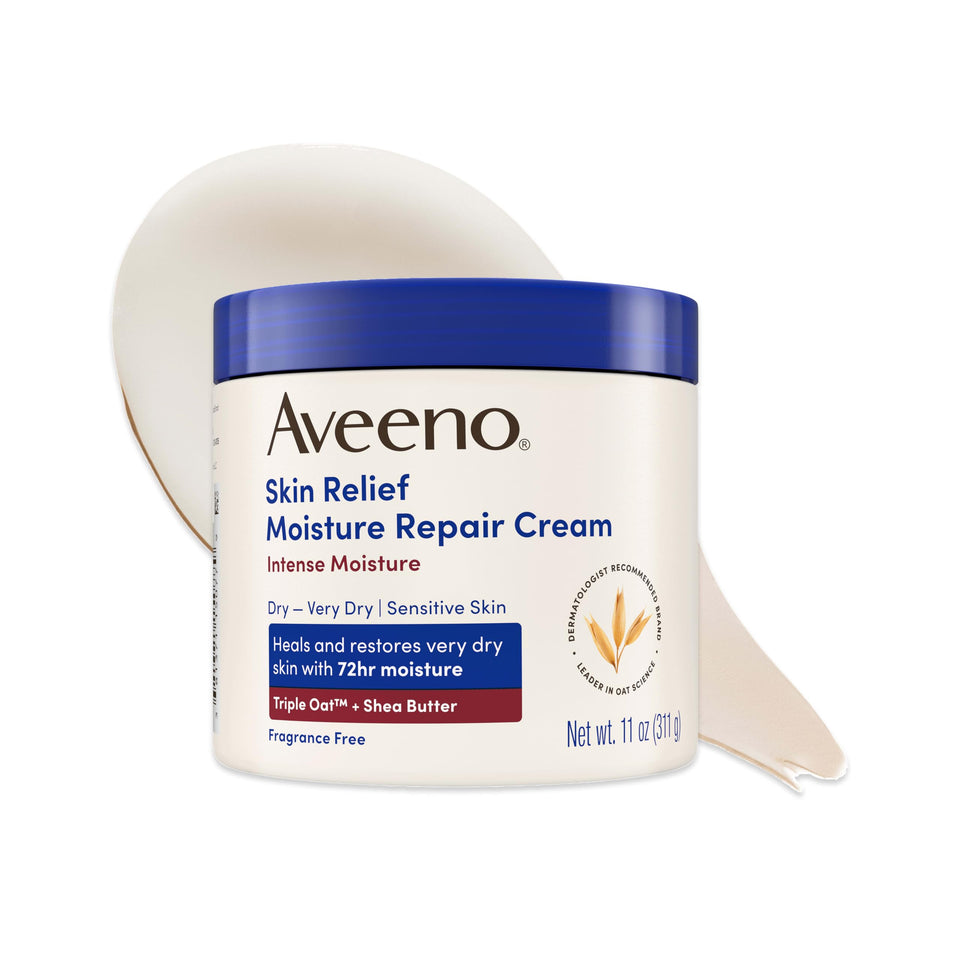 Aveeno front packaging 11oz showing product and size for easy identification and choice