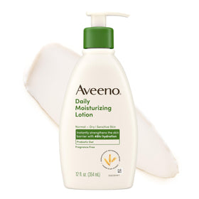 Aveeno front packaging 12 fl oz showing brand and benefit