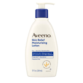 Aveeno front packaging 12 fl oz showing label and unscented benefit