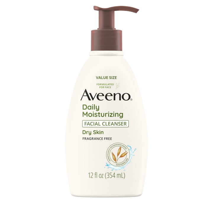 Aveeno front packaging 12 oz bottle shows label and benefit of hydration