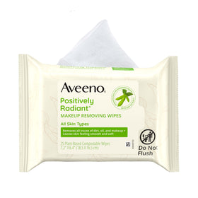 Aveeno front packaging 25 count showing product and benefits