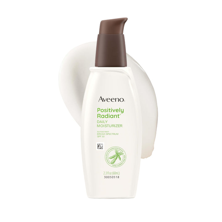 Aveeno front packaging showing SPF 30 and travel-friendly size