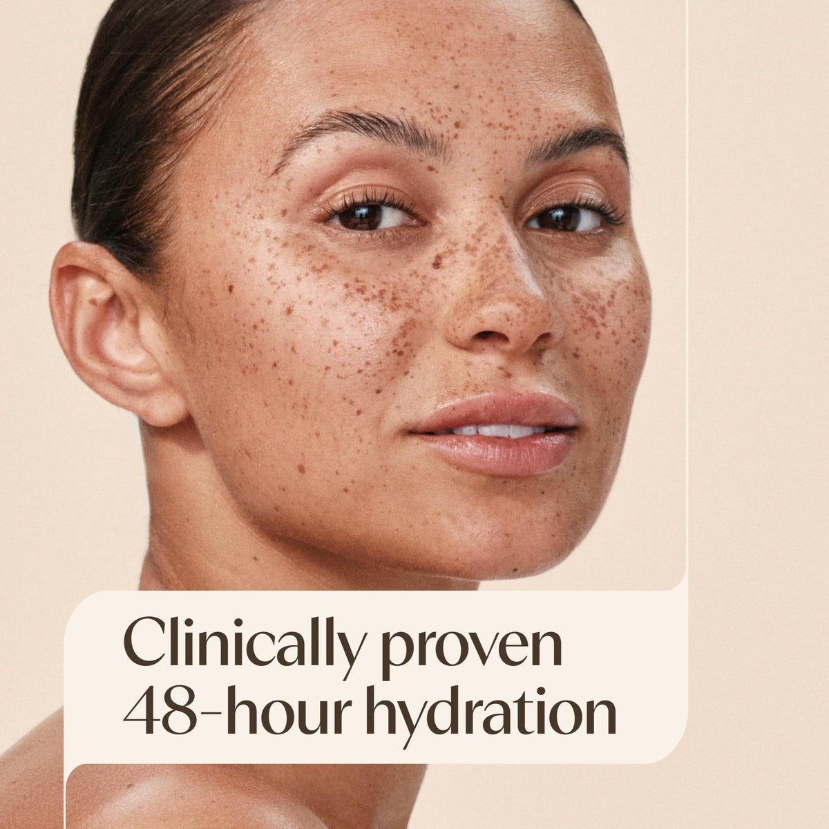 Aveeno being applied to cheek demonstrating soothing skin comfort