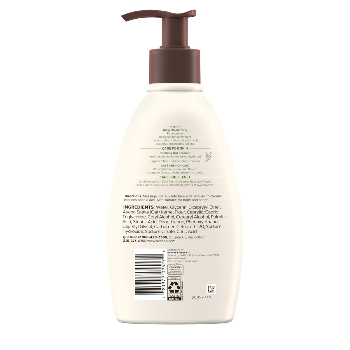 Aveeno on hands after use showing moisturized skin and non-greasy finish