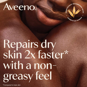 Aveeno open cap showing ointment texture and fast-absorbing finish