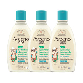 Aveeno Kids front packaging showing bottle and gentle scent benefit