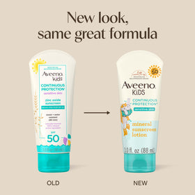 Aveeno bottle top and readable label for quick application convenience