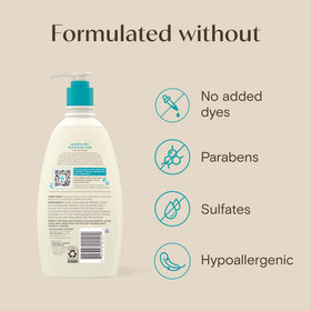 Aveeno Baby sealed pump stored in tote showing leak-resistant protection