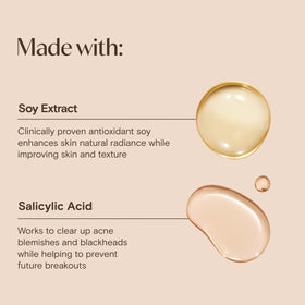Aveeno lather on face demonstrating cleansing and pore-clearing benefit