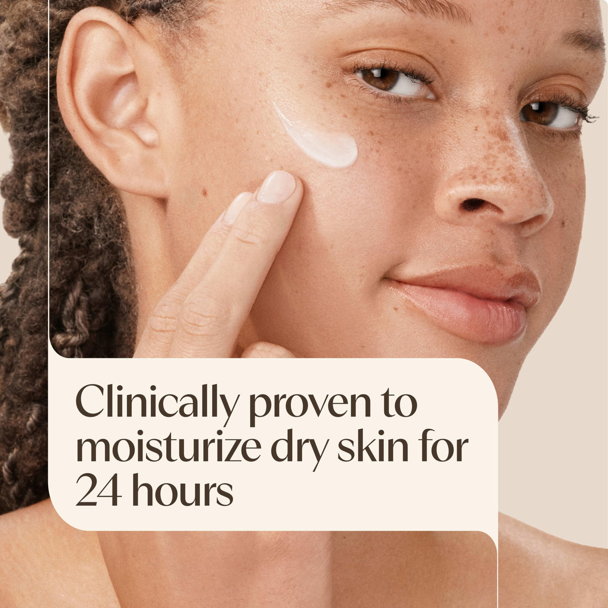 Aveeno dispensing lotion from pump demonstrating easy use