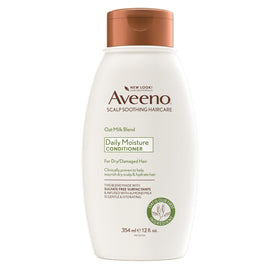 Aveeno front packaging showing bottle and moisturizing benefit