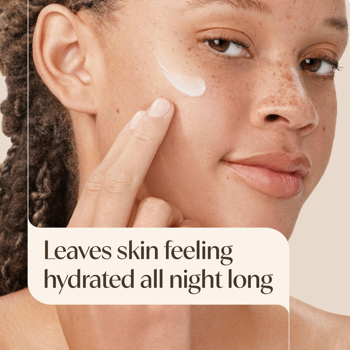 Aveeno cream texture close-up highlighting smooth hydrating finish