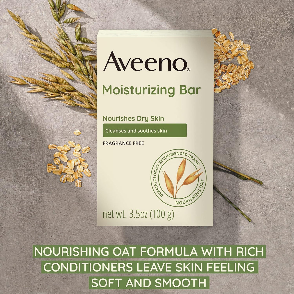 Aveeno pack of 12 stacked to show value and long-lasting supply benefit