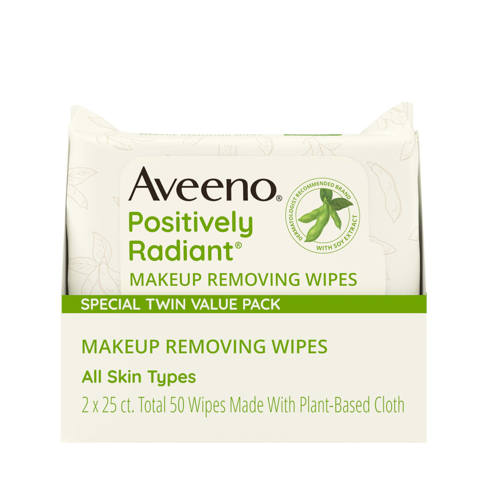 Aveeno front packaging showing twin pack and travel convenience