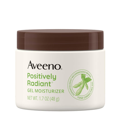 Aveeno positively radiant jar front showing label and clean packaging benefit