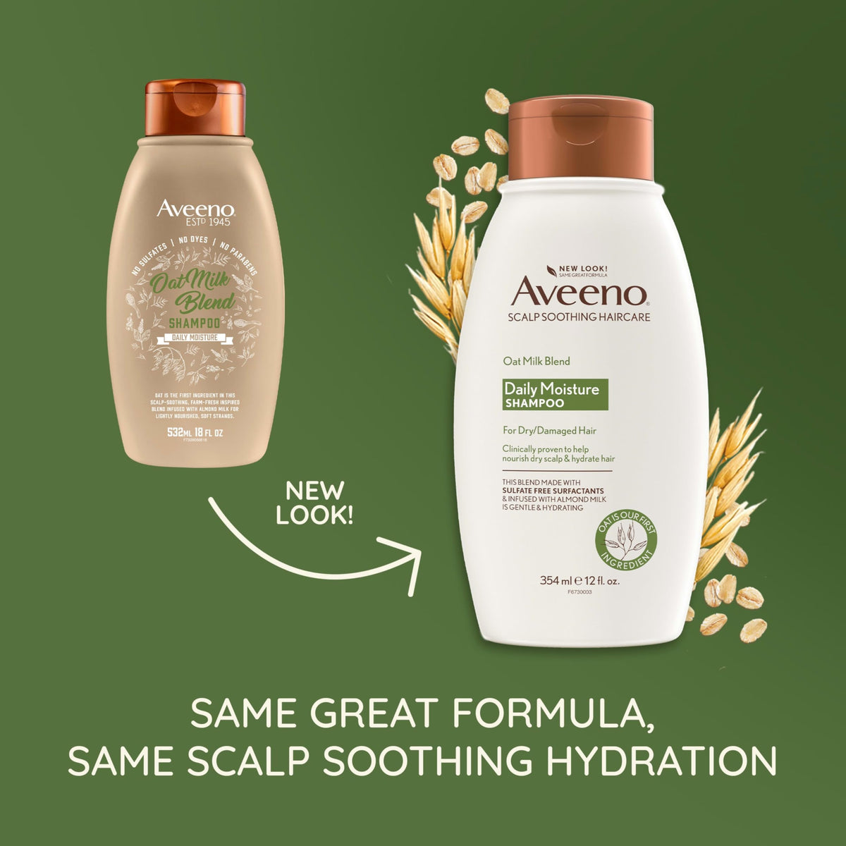 Aveeno pump and cap detail highlighting convenient dispensing