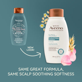 Aveeno label close-up highlighting product name and gentle ingredient focus