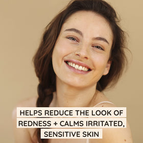 Aveeno pump dispensing foamy cleanser texture, demonstrating gentle lathering benefit