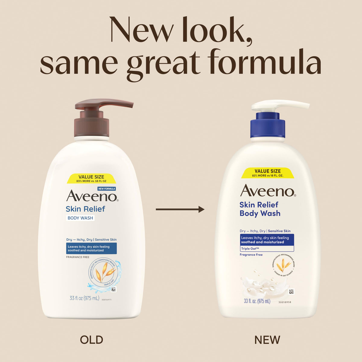 Aveeno dispenser pouring body wash for easy use and controlled amount