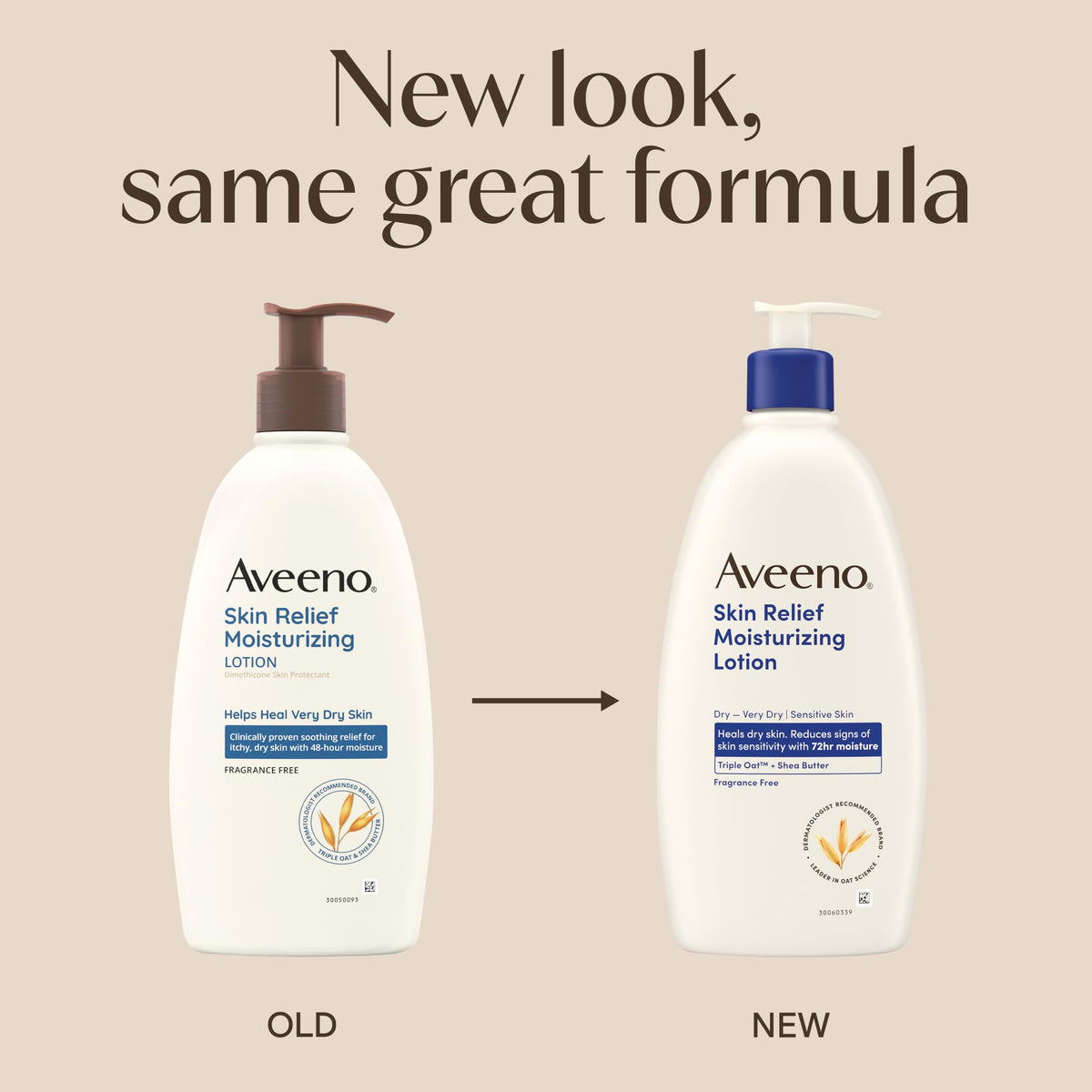 Aveeno pump top close-up for easy dispensing and convenient use