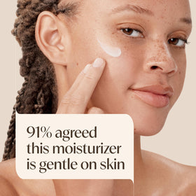 Aveeno cream on hand demonstrating easy application and quick absorption