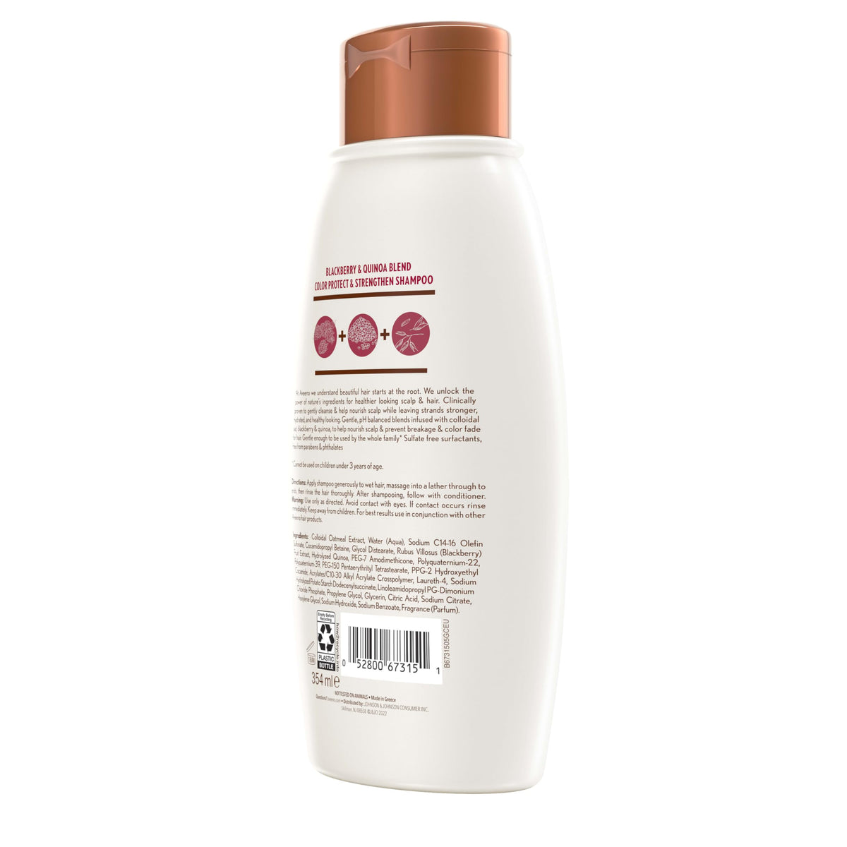 Aveeno shampoo creating lather on hair highlighting effective cleansing