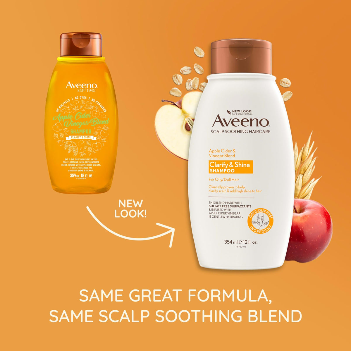 Aveeno close-up of pump and shampoo texture demonstrating gentle consistency