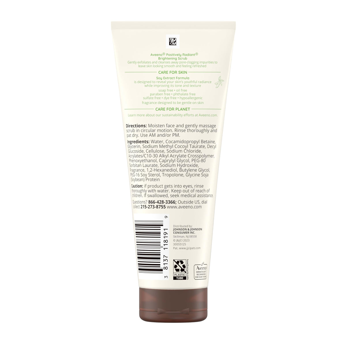 Aveeno soy extract close-up highlighting natural brightening support