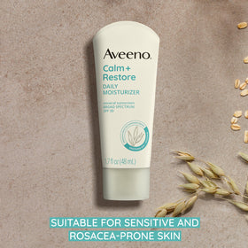 Aveeno swatch on different skin tones illustrating blendable finish