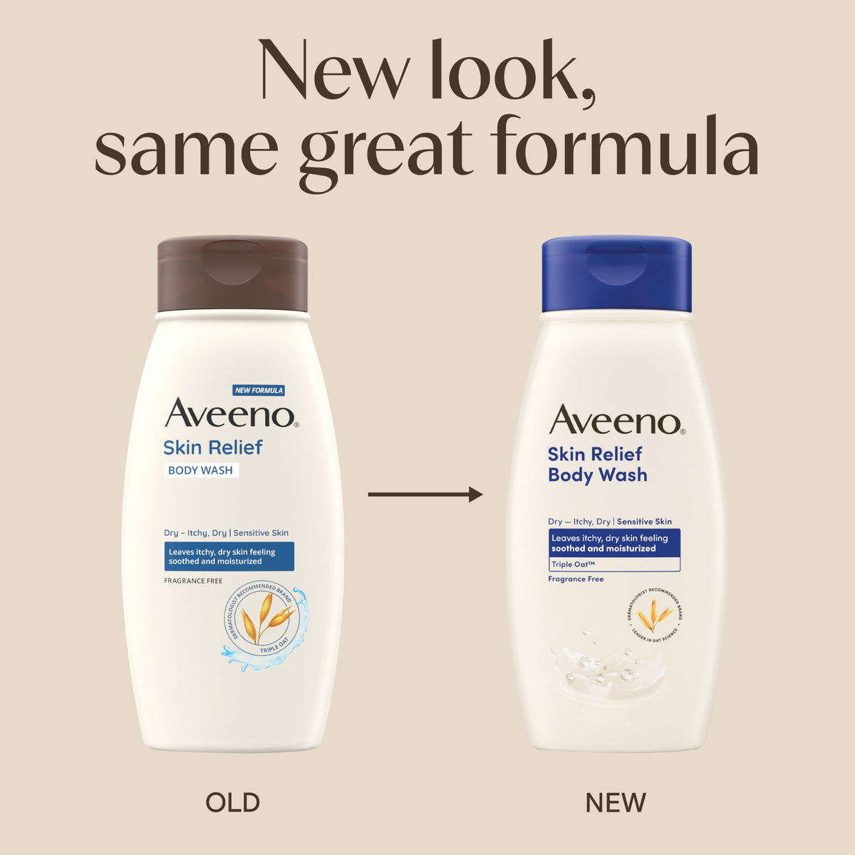 Aveeno product texture close-up highlighting creamy Triple Oat formula soothing skin