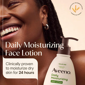 Aveeno texture close-up revealing lightweight lotion and fast absorption