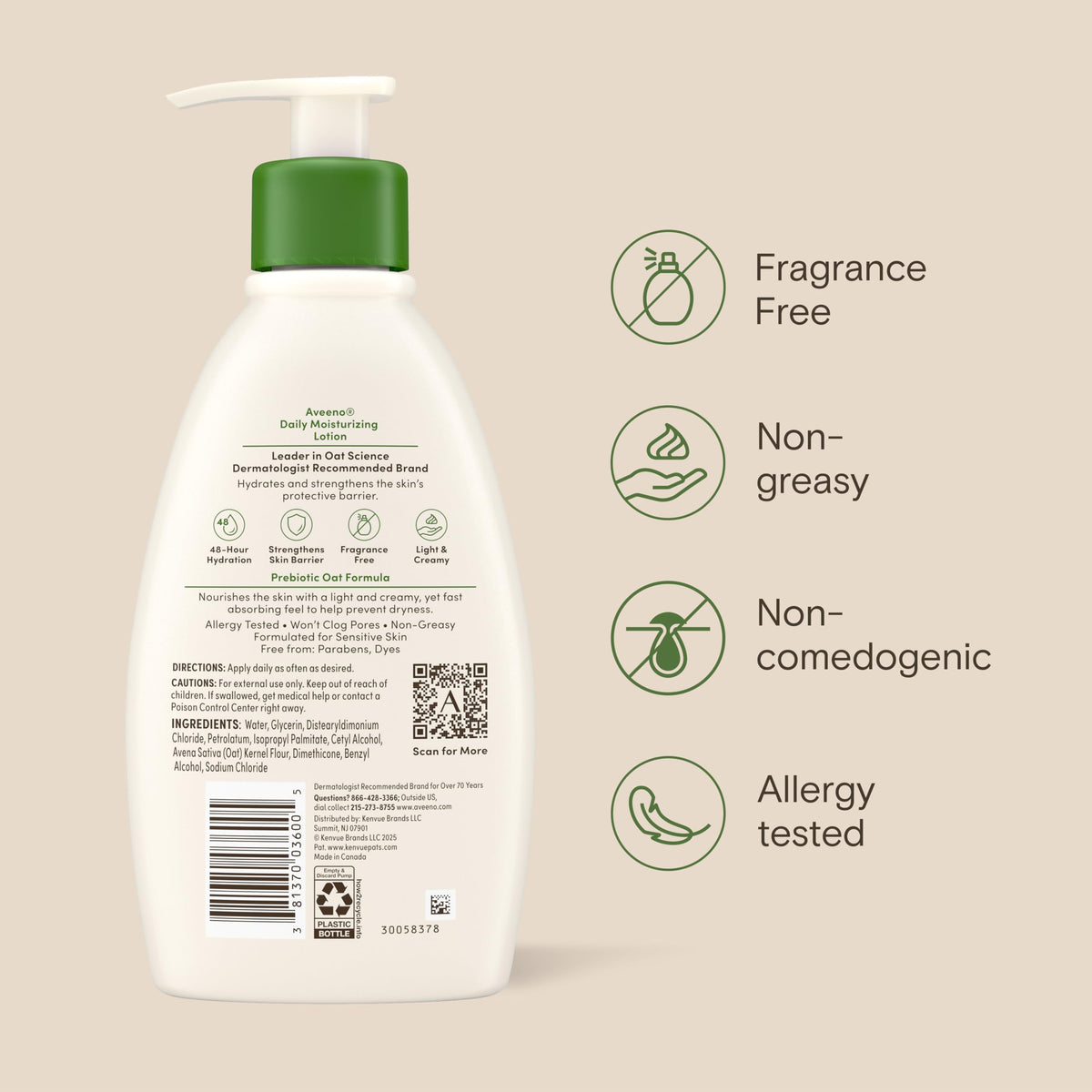 Aveeno lotion placed in travel bag for on-the-go hydration