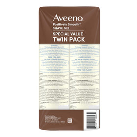Aveeno twin pack boxed view highlighting value pack and extended supply advantage