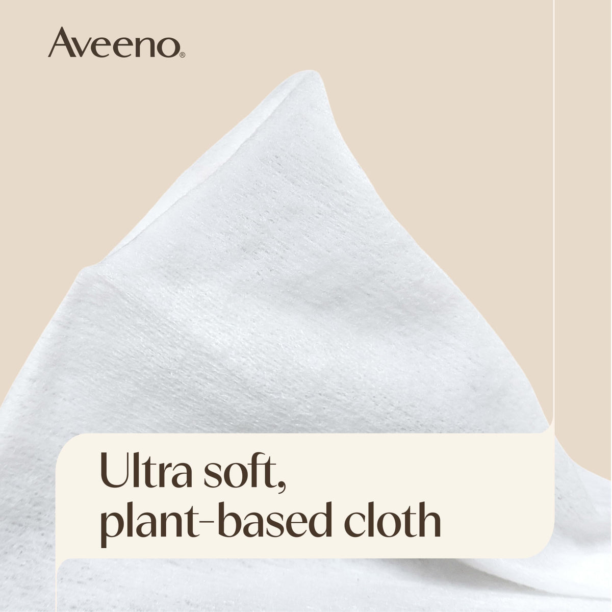 Aveeno wipe removing eye makeup demonstrating effective cleansing