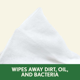 Aveeno wipes beside makeup illustrating effective removal benefit