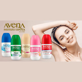 Avena Instituto Espanol on bathroom shelf representing daily gentle care