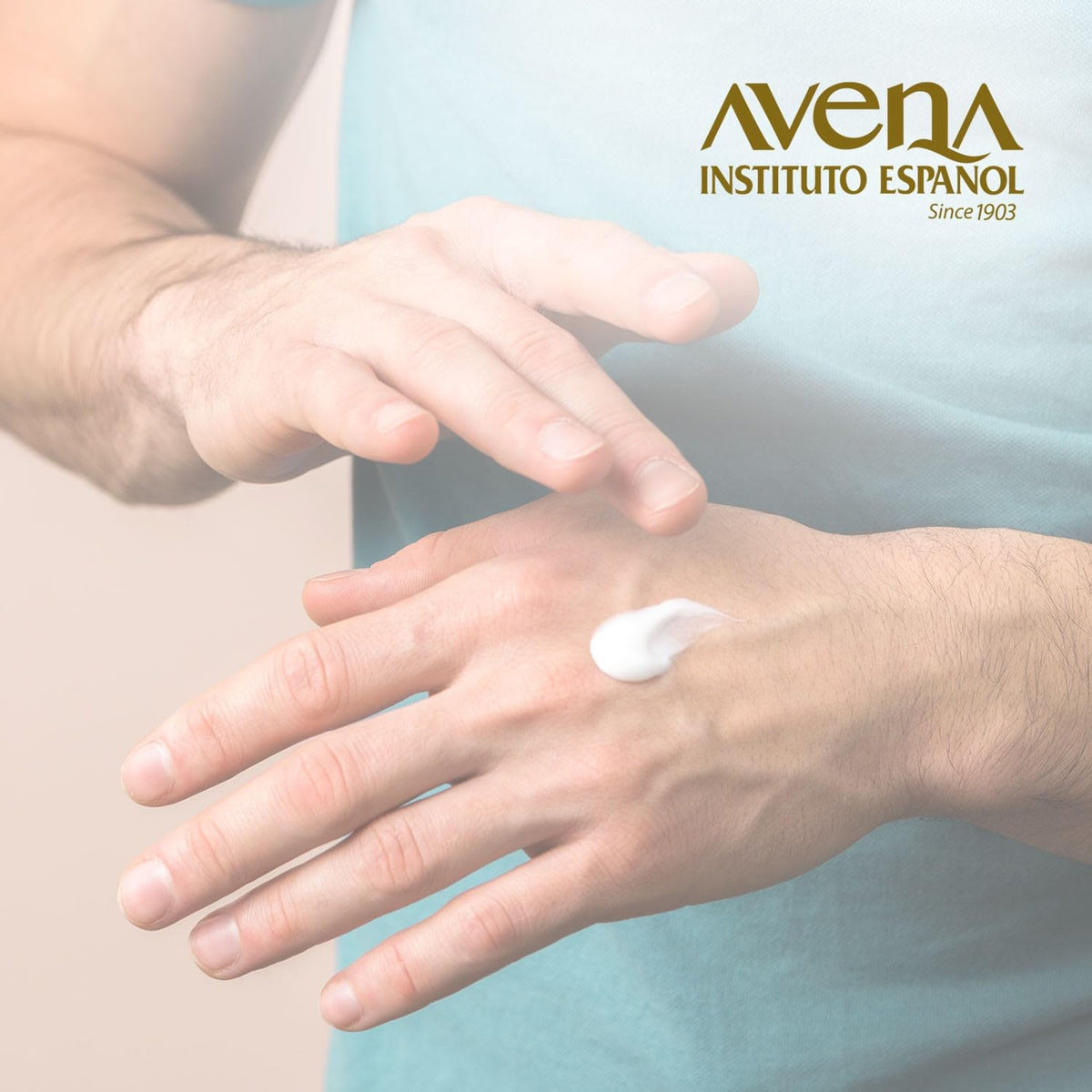 Avena Instituto Español on bathroom vanity lifestyle scene promoting daily skincare routine