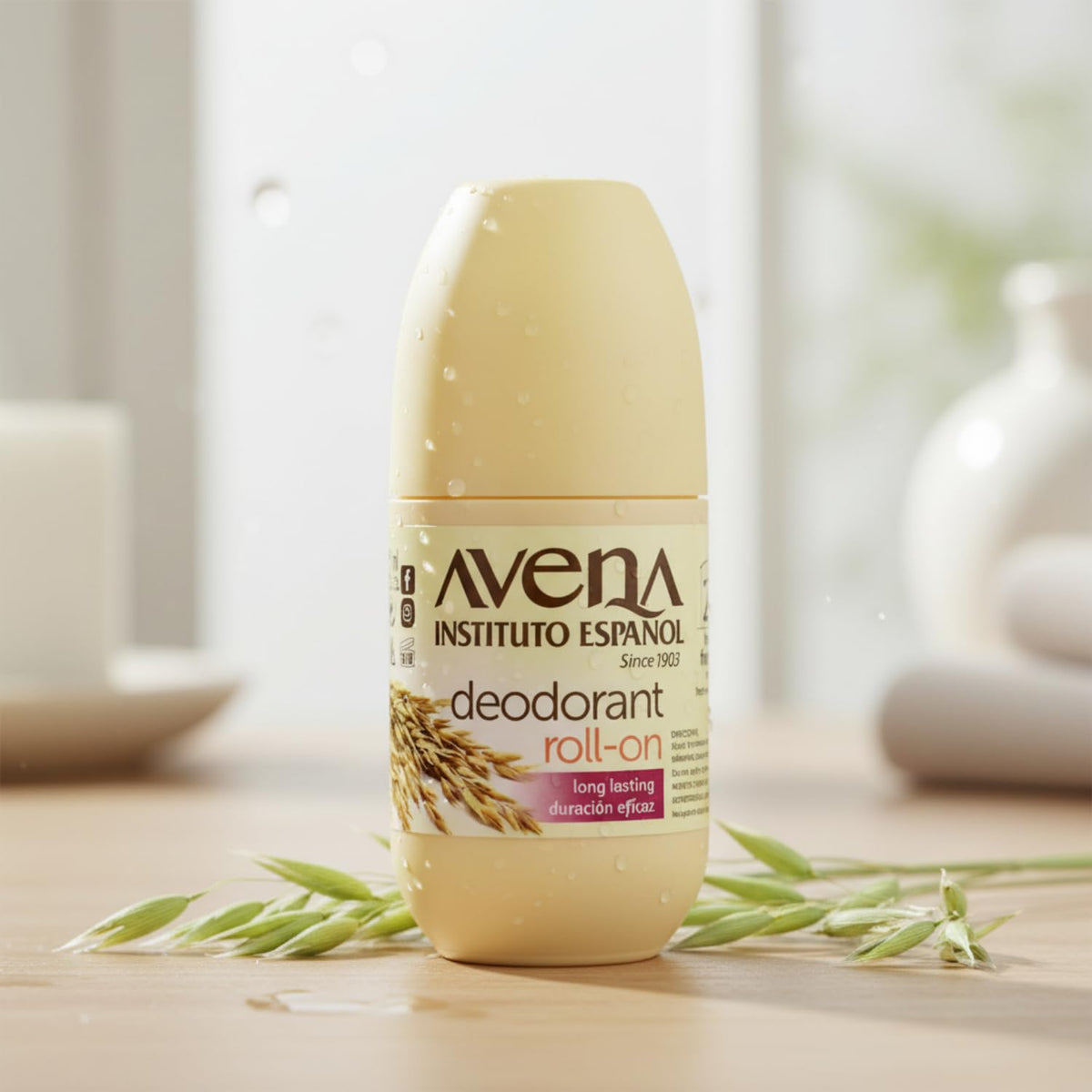 Avena Instituto Español bottle label detail highlighting oat-based formula